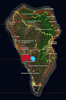 Volcano map of La Palma