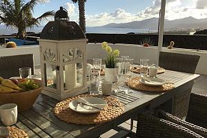 Terrace for dining and views