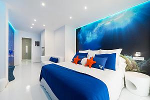 White and blue colours