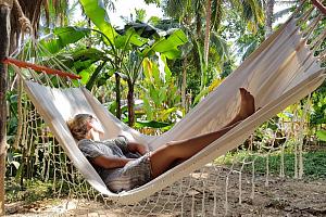 Small hotel surrounded by tropical forest