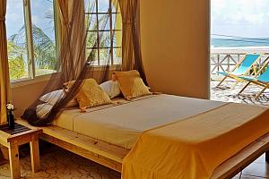 Double room with beach and sea view