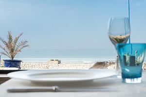 Restaurant right by the beach