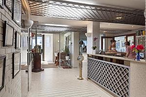 Smal hotel on the beach in Brittany