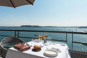 Dining on the terrace
