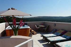Jacuzzi, hot tub on the terrace