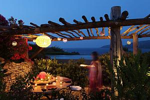 Romantic dinner in the garden
