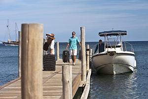 Private jetty on the beach