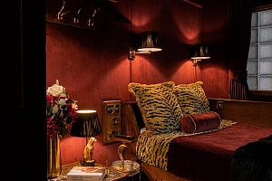 room modelled on Orient Express