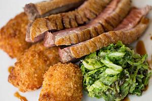 Pork with croquettes