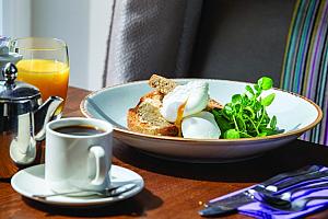 Poached eggs for breakfast