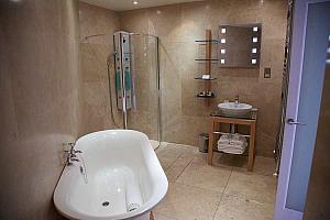 Separate bath and shower