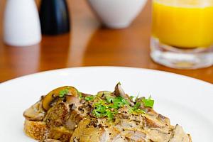 Mushrooms on sourdough toast