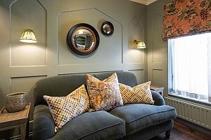 Plump sofas