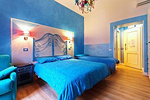 Double bed + single + sofa bed