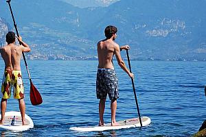 Stand-up Paddleboarding on Lake Garda