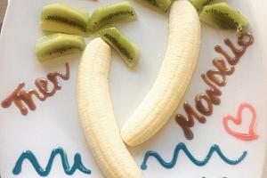 Fun with banana and kiwi