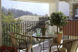 Private terrace verandah with country view