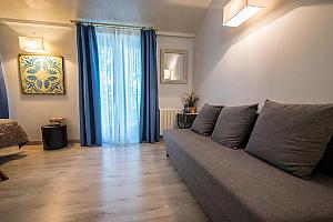 Family room with sofa bed