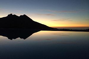 Sunrise over the infinity pool