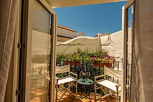 Balcony, bedroom, hotel, village