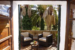 Looking out to private terrace and garden