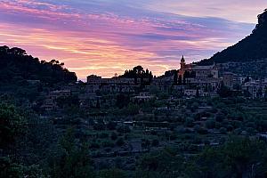 Evening view of Valldemossa village
