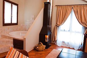 Suite with woodburner and jacuzzi